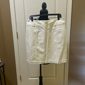 White House Black Market off white skirt